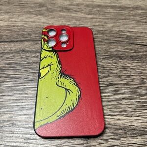 Red Grinch Design Phone Case